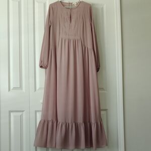 Forever 21 Dusty Pink Long Sleeve Dress